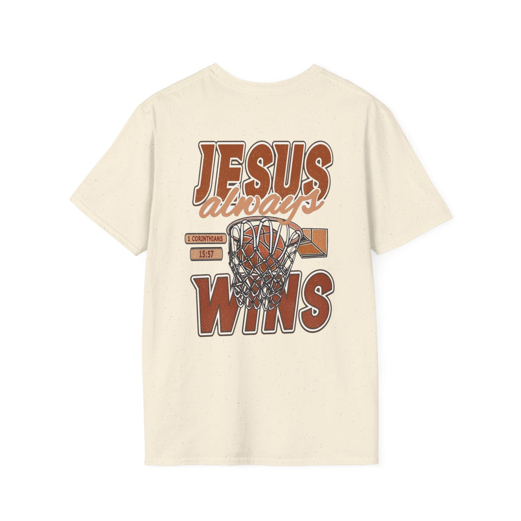 "Jesus Always Wins" Basketball T-Shirt // 1 Corinthians 15:57