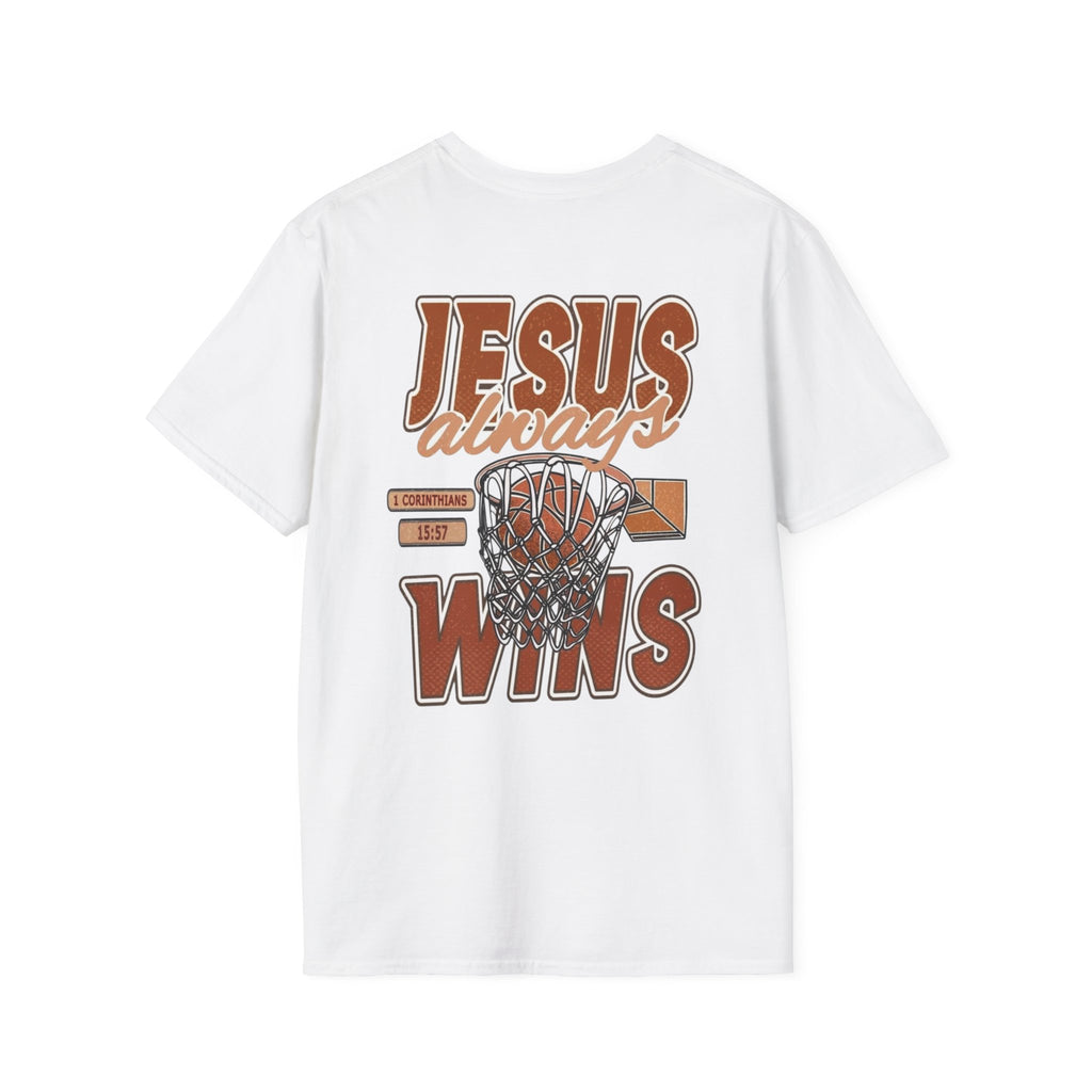 "Jesus Always Wins" Basketball T-Shirt // 1 Corinthians 15:57