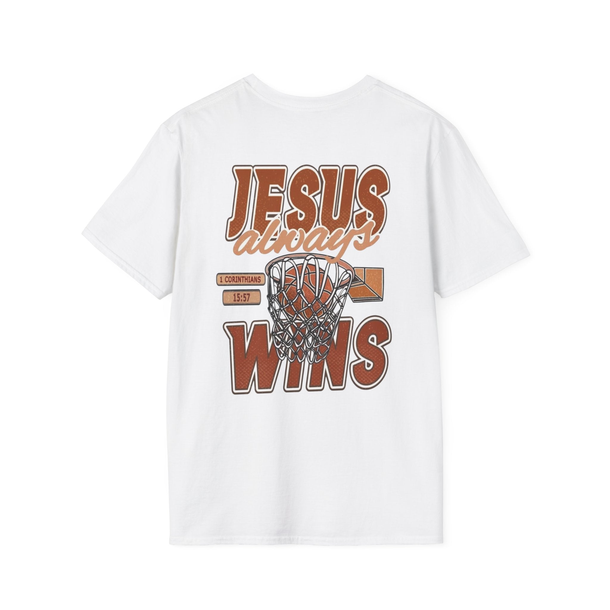 "Jesus Always Wins" Basketball T-Shirt // 1 Corinthians 15:57